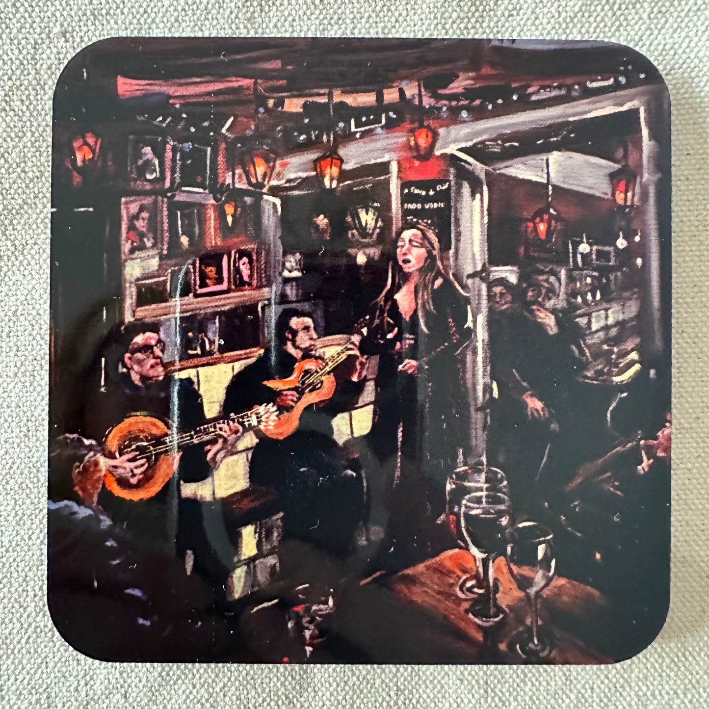 Coaster Set Fado Bar single coaster detail