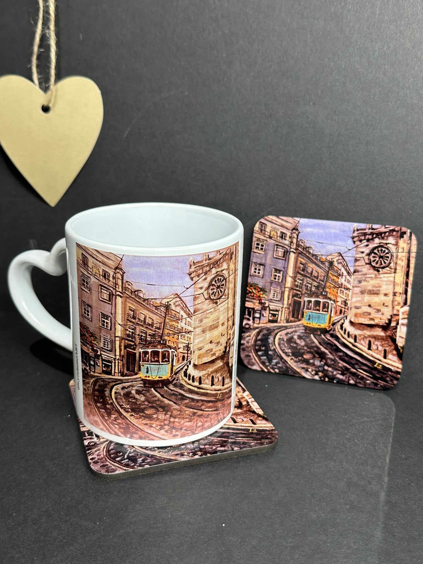 Mug & Coaster set Tram 28 Lisbon