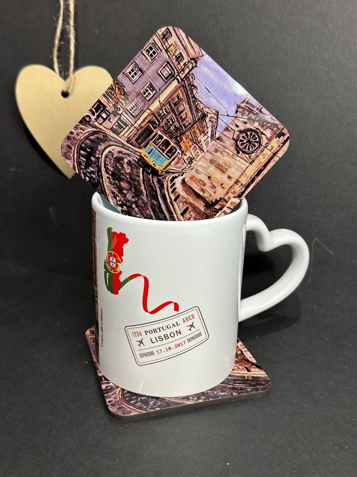 Mug & Coaster set Tram 28 Lisbon