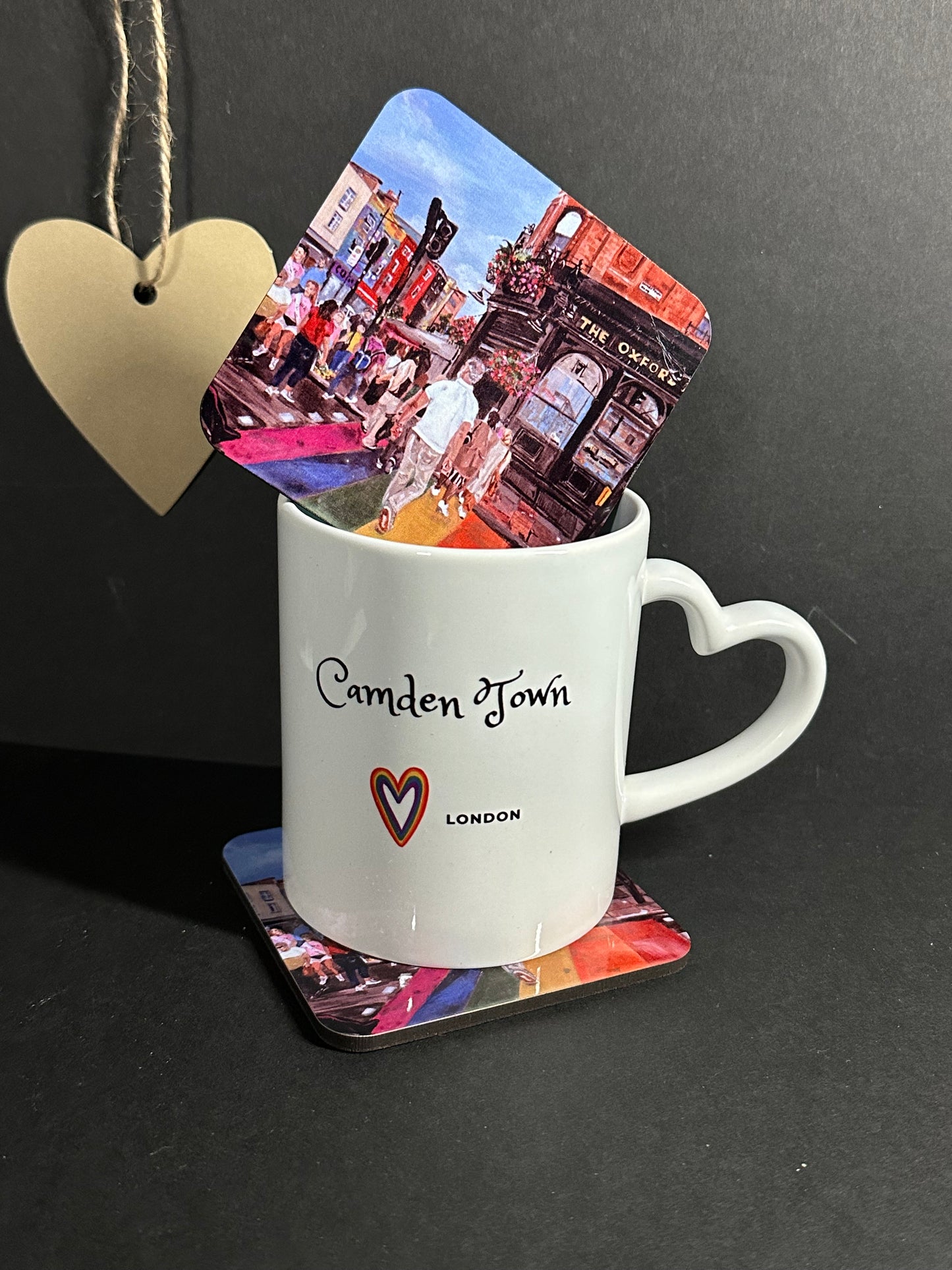 Mug & Coaster set Rainbow Crossing Camden Town