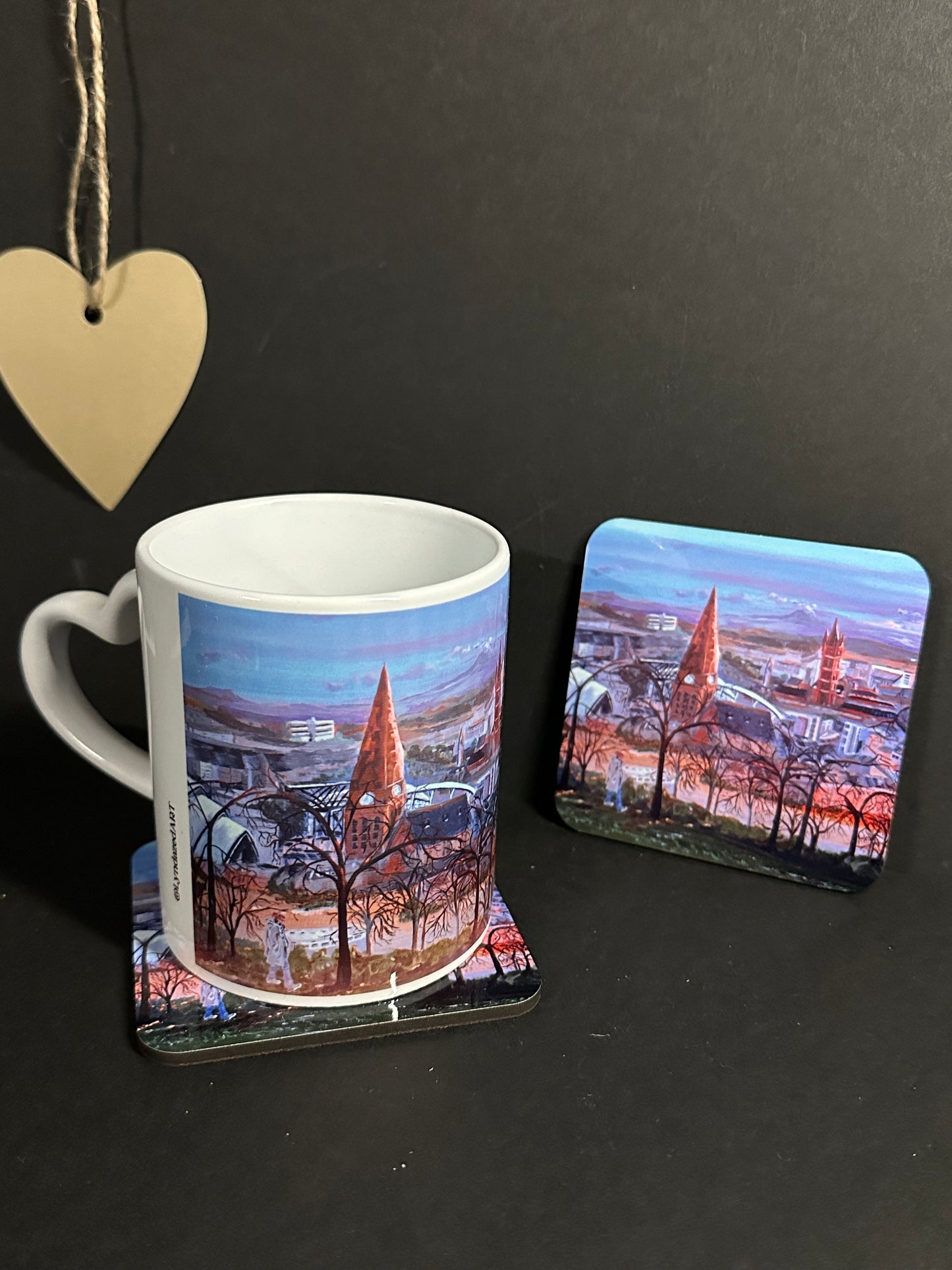 Mug & Coaster set Glasgow Queens Park Viewpoint