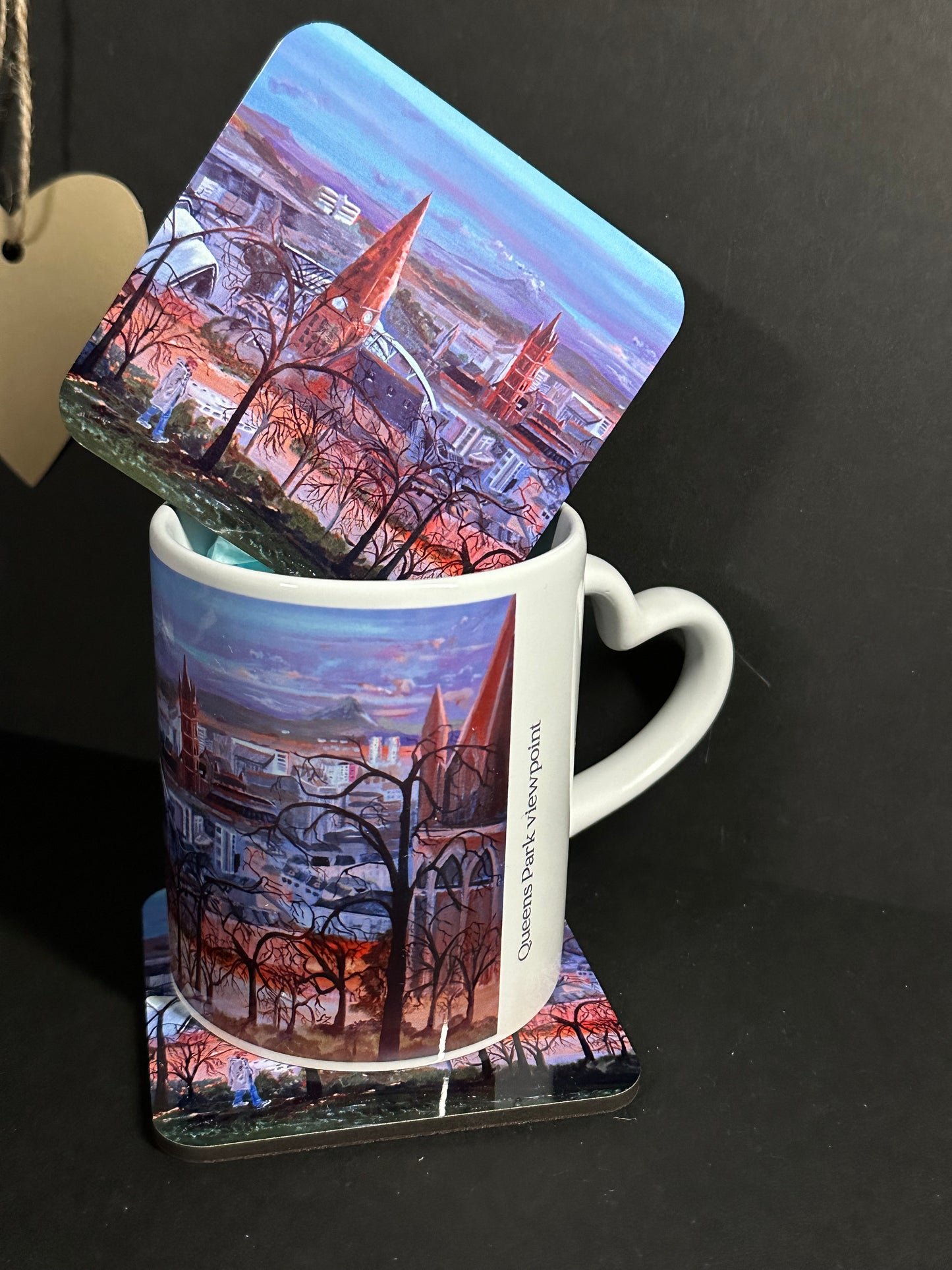 Mug & Coaster set Glasgow Queens Park Viewpoint