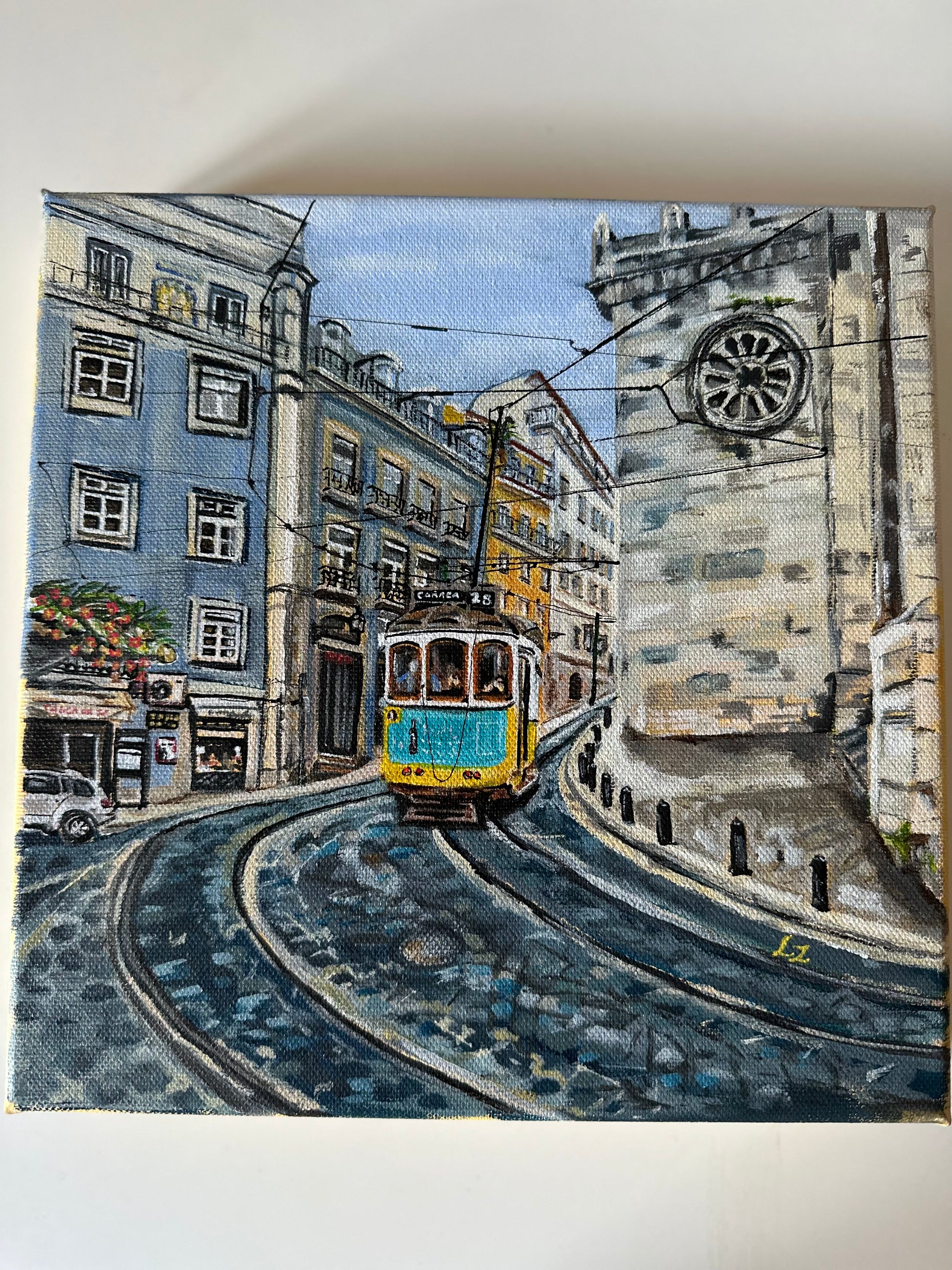 Giclée wall art print Tram 28 Lisbon, unmounted print