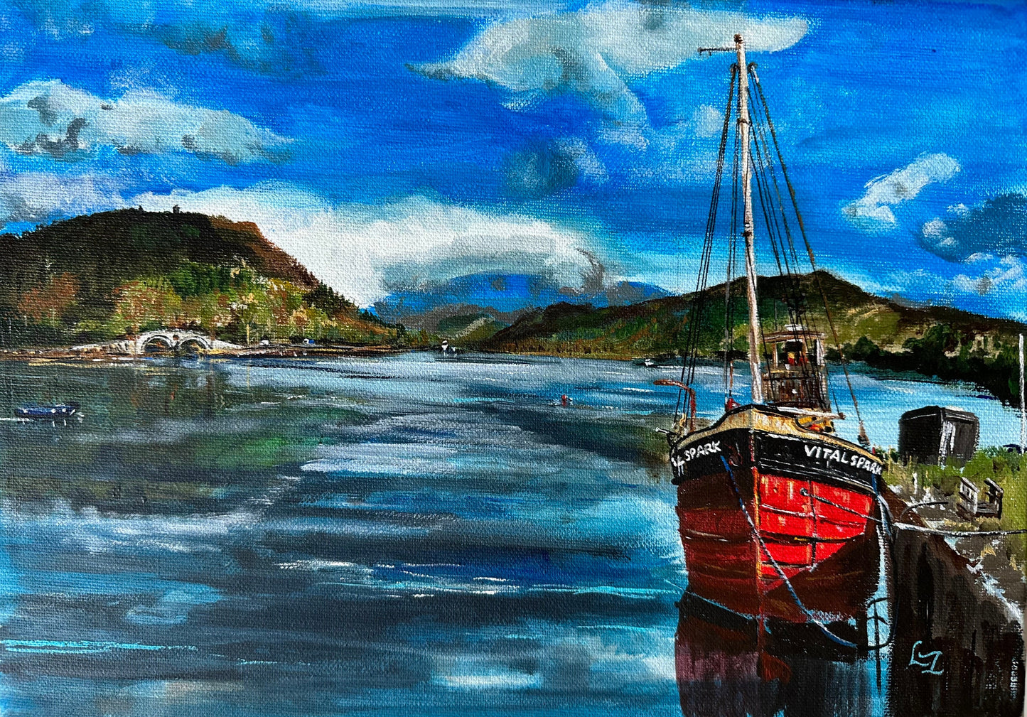 Giclée wall art print The Vital Spark on Loch Fyne