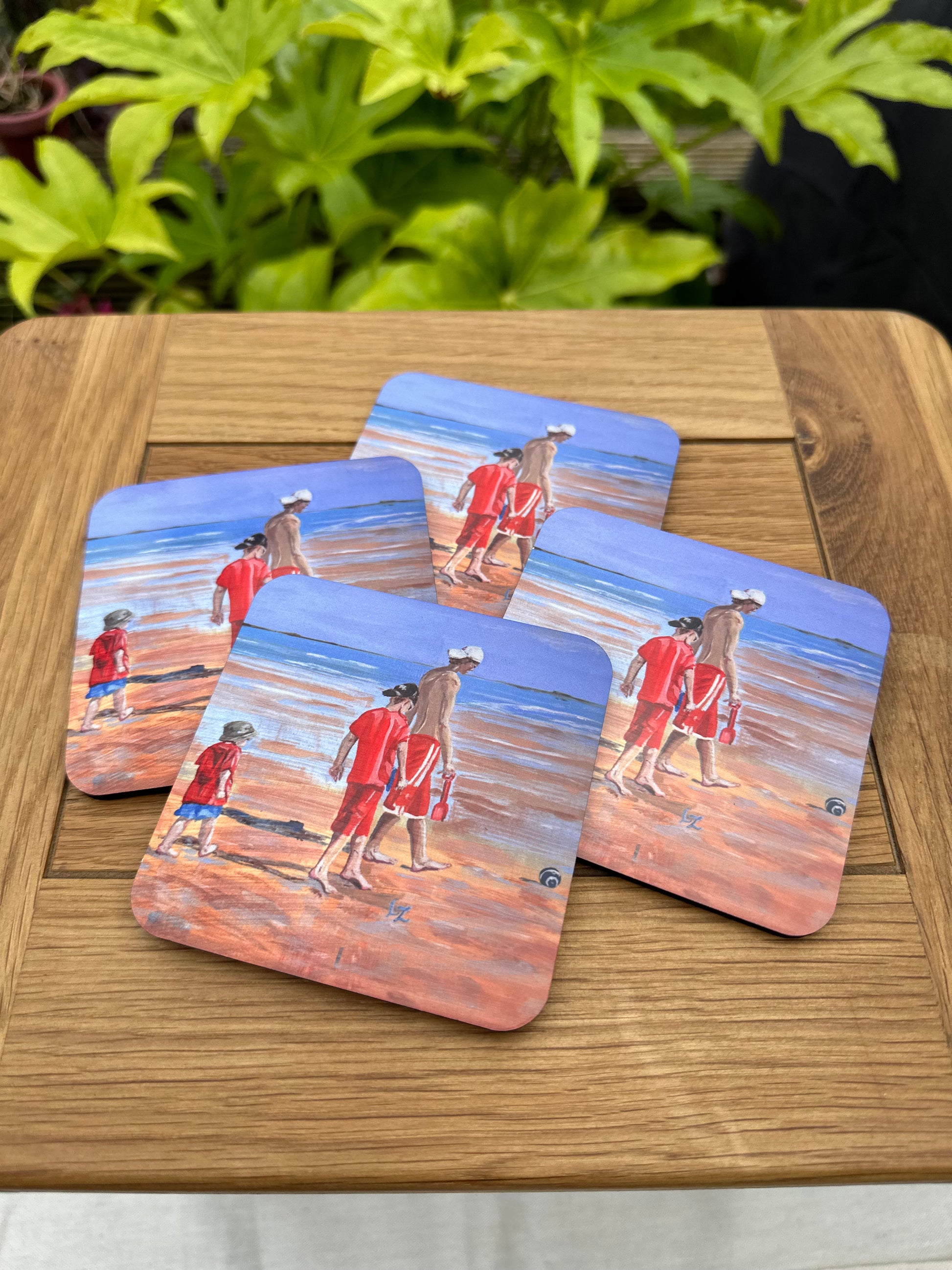 Coaster Set The Brothers St Andrews Beach, coaster set spread out daylight