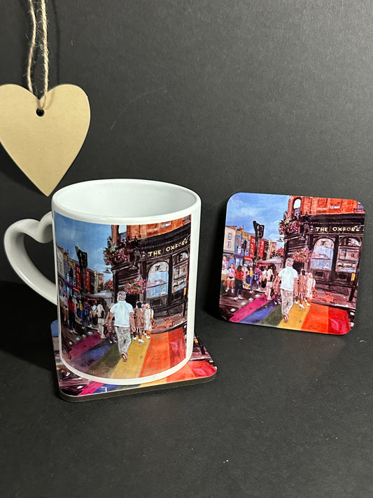 Mug & Coaster set Rainbow Crossing Camden Town