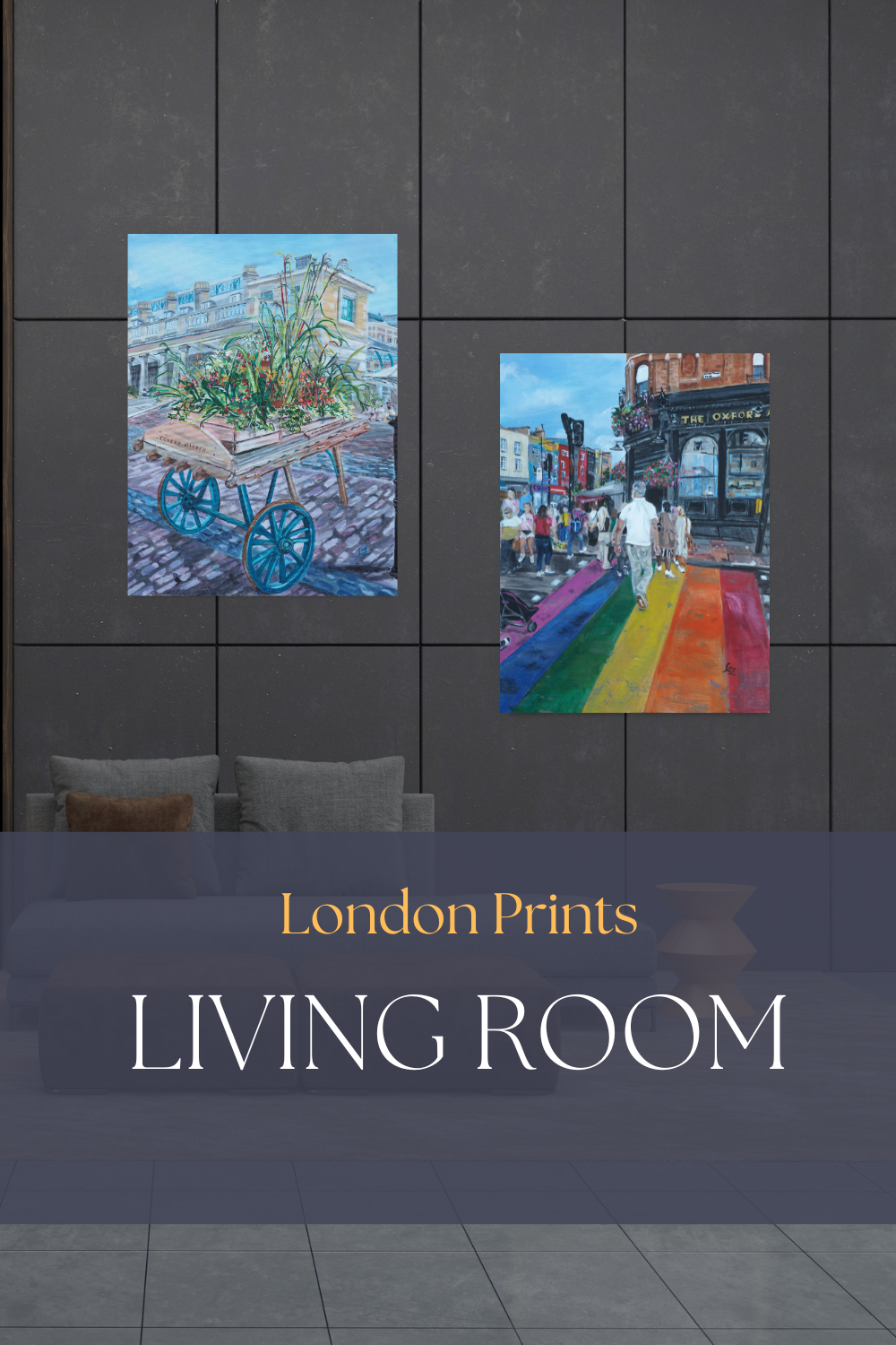 Giclée wall art print Covent Garden with second London print