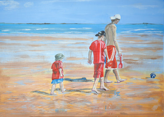 Giclée wall art print The Brothers, St Andrews Beach, unmounted print laid flat